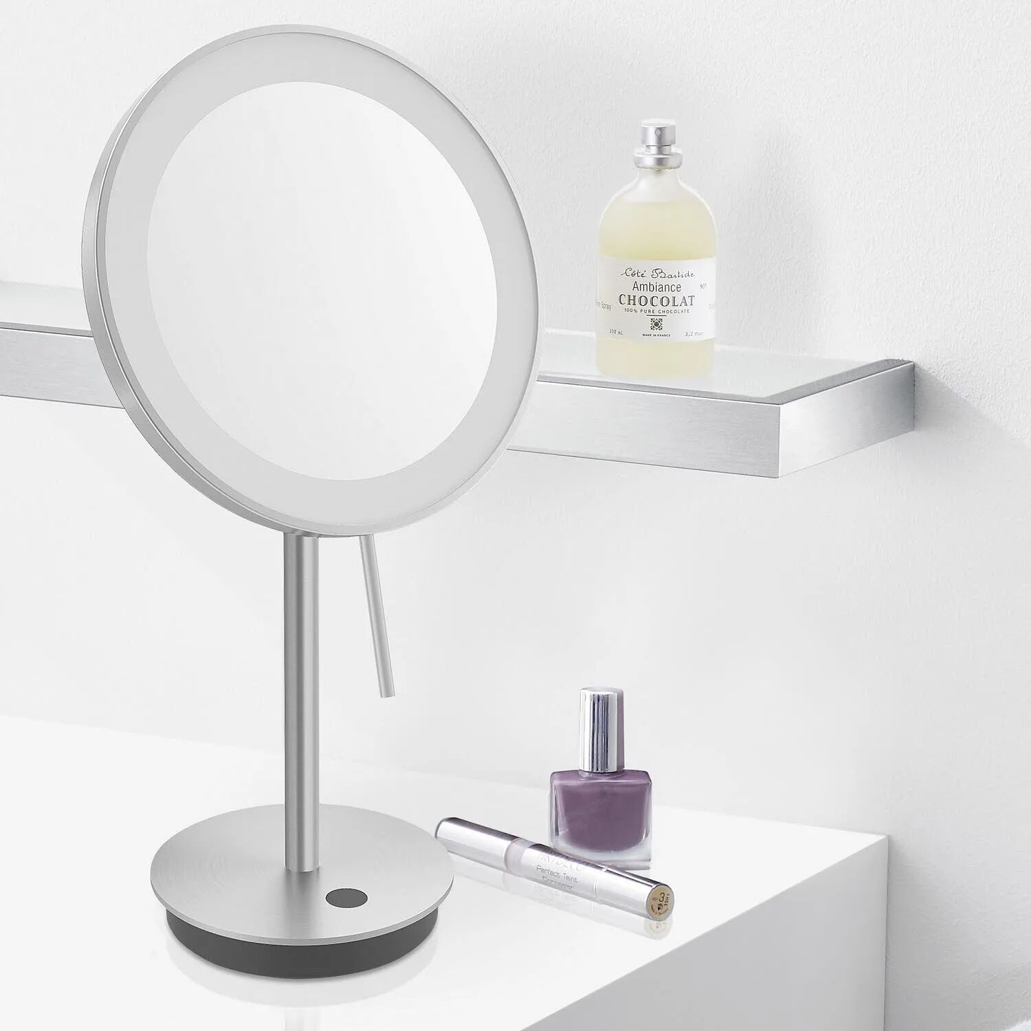 ZACK Alona Kosmetikspiegel mit LED Licht Alona B: 20 H: 37,8 cm edelstahl matt 40140