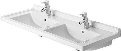 Duravit Starck 3 Doppelwaschtisch 03321300001 130 x 48,5 cm, weiss, wondergliss