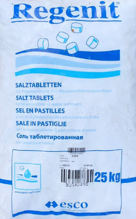 Premium Regenit Regeneriersalz Salztabletten Sack a 25kg für Enthärtungsanlagen