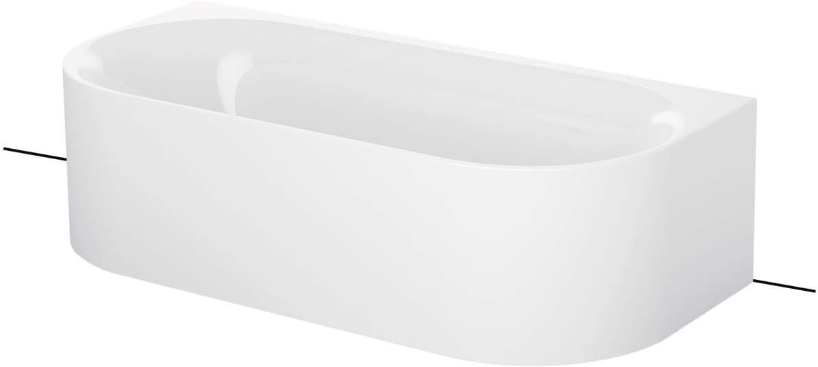 Bette BetteLux Oval Silhouette Badewanne 3417-440CWVVS snow, 190x95x45cm, freistehend