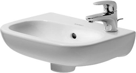 Duravit D-Code Waschtisch 0705360009 36 x 27 cm, mit Überlauf, Hahnloch links, weiss