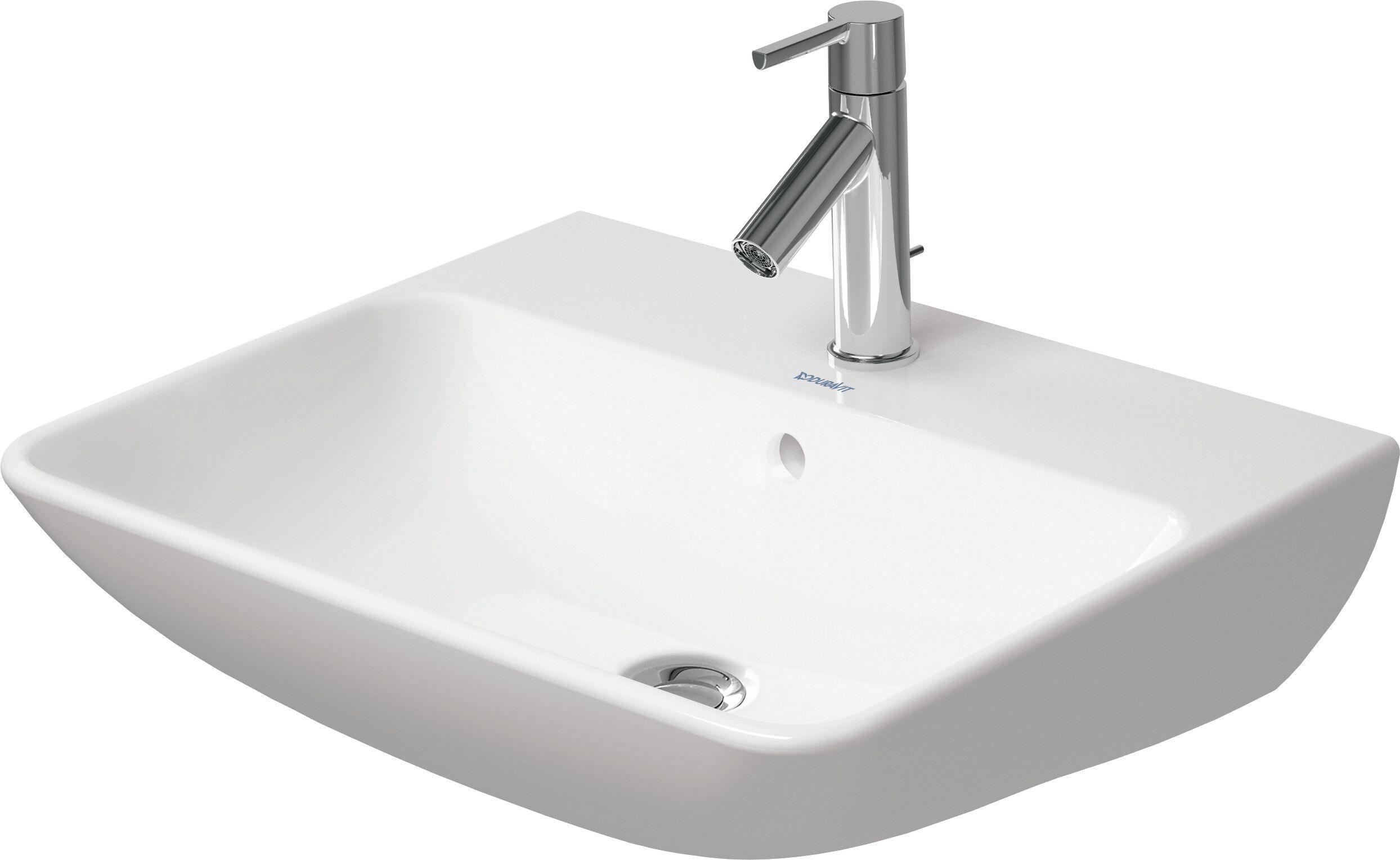 Duravit ME by Starck Waschtisch 23355500001 55 x 44 cm, weiss, wondergliss, 1 Hahnloch