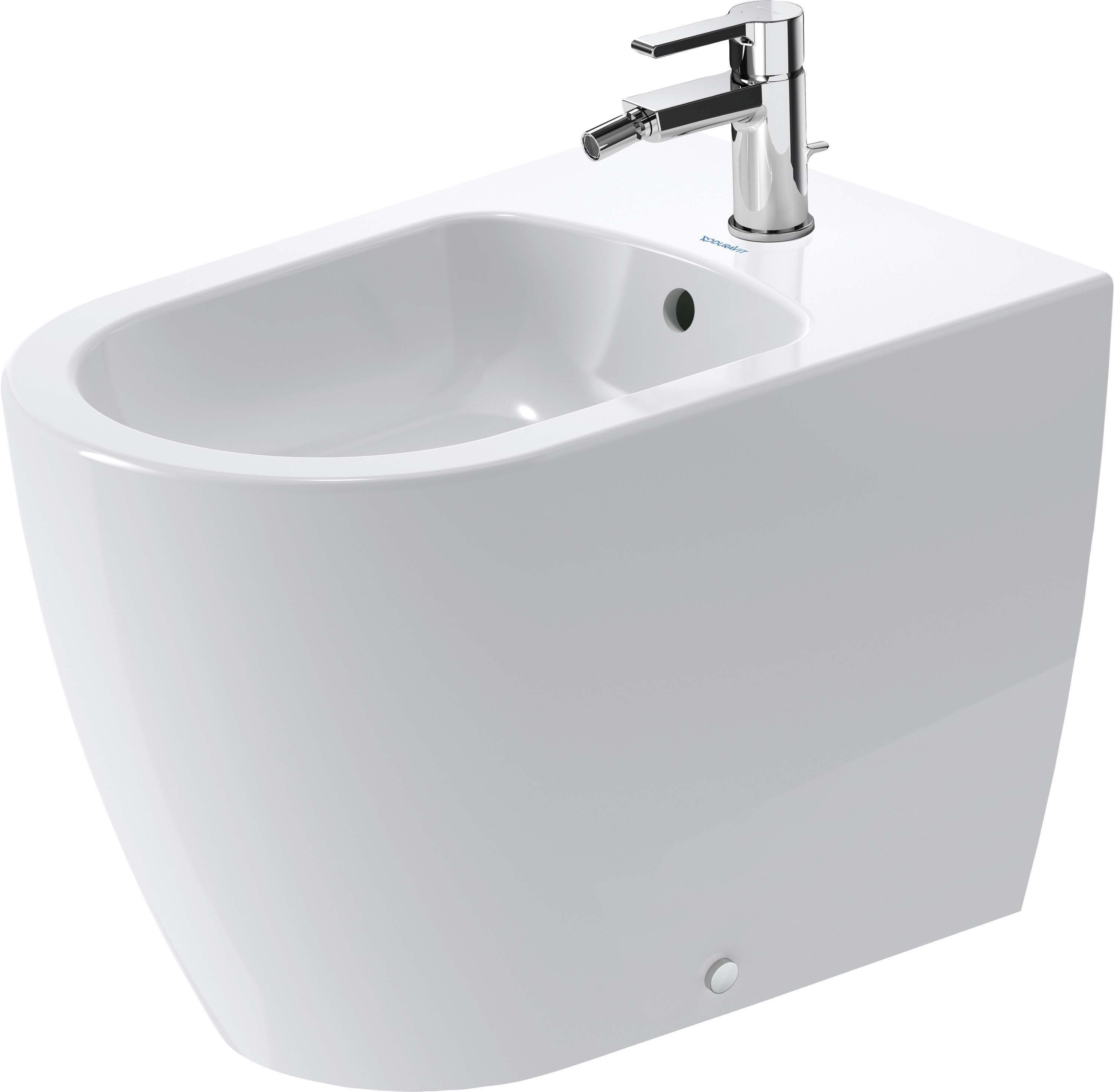 Duravit ME by Starck Stand Bidet 2289100000 37 x 60 cm, weiss, 1 Hahnloch, mit Überlauf