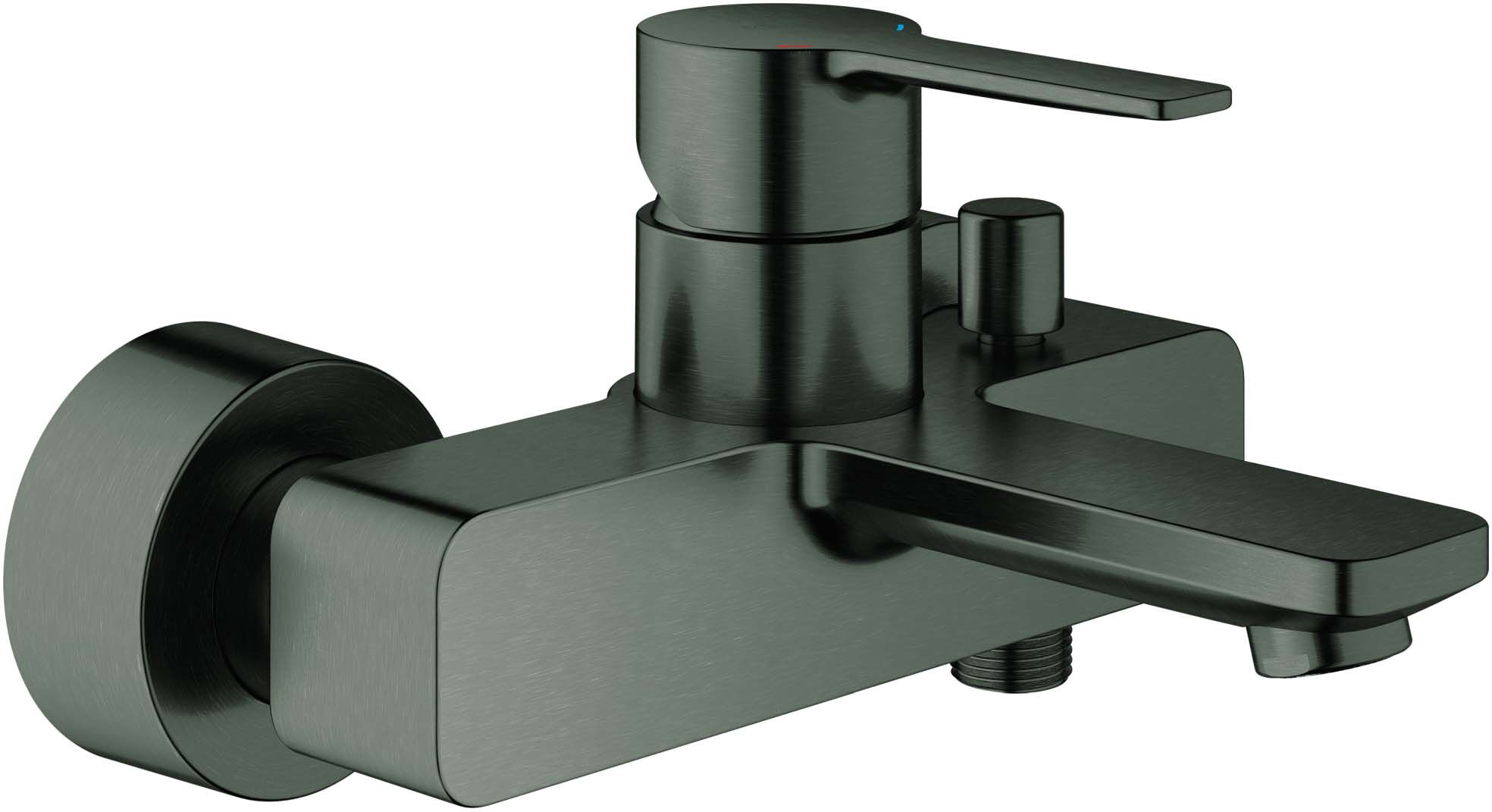 Grohe Lineare Wannen-Einhebelmischer 33849AL1 hard graphite gebürstet, Wandmontage