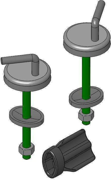 Haro Exzenterscharnier 409592 E2502Y, Edelstahl, Drehpunkthöhe 24mm, FastFixmutter