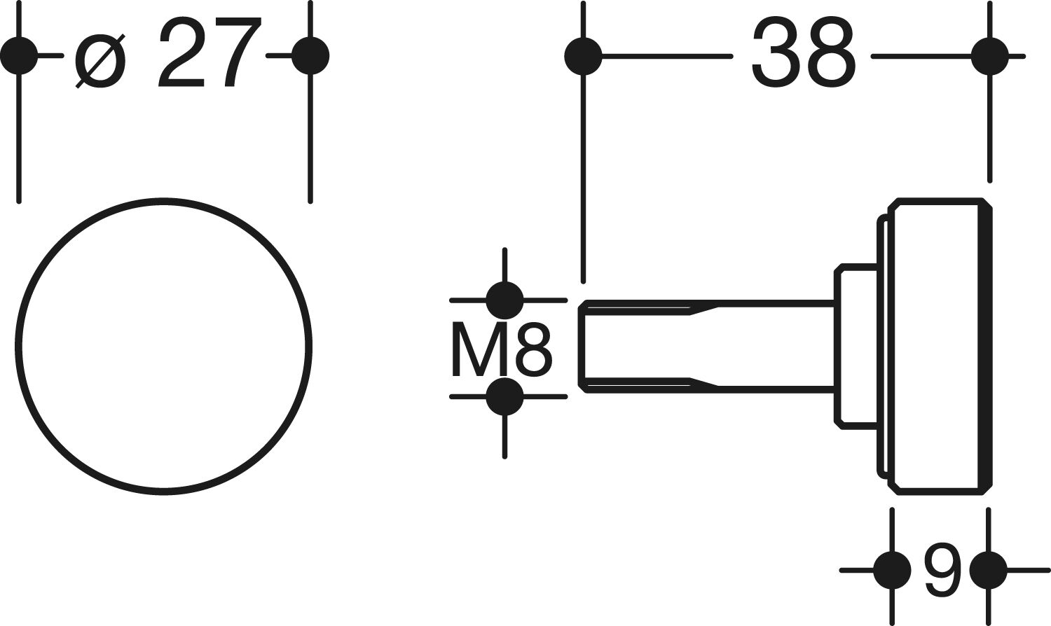 Hewi System 900 Festellschraube 67364 Edelstahl matt geschliffen