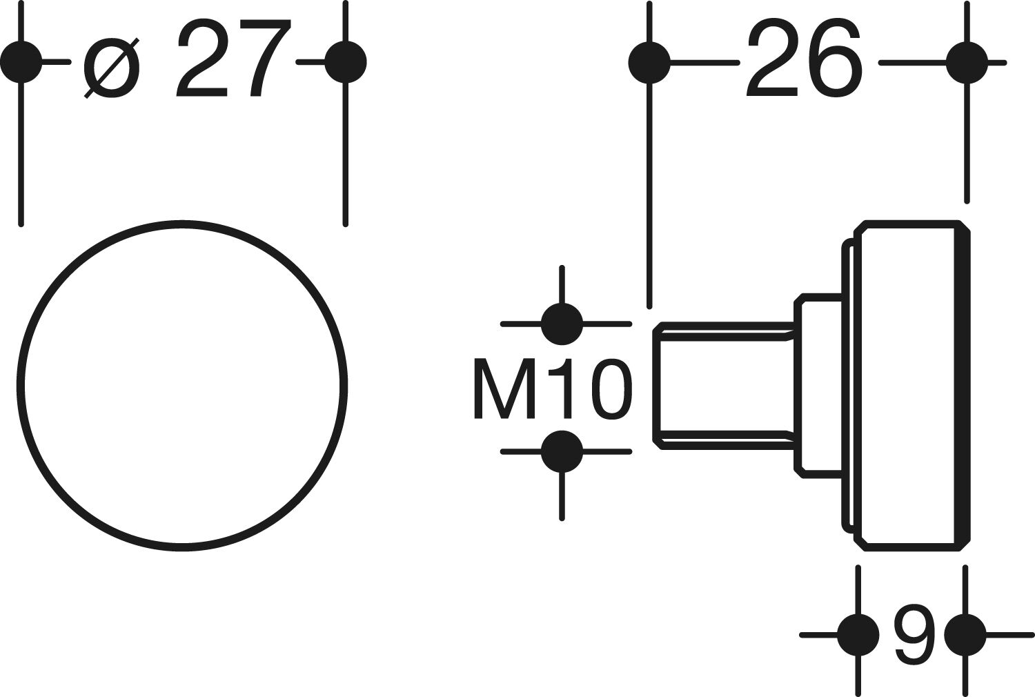 Hewi System 900 Befestigungsschraube 67368 Edelstahl verchromt