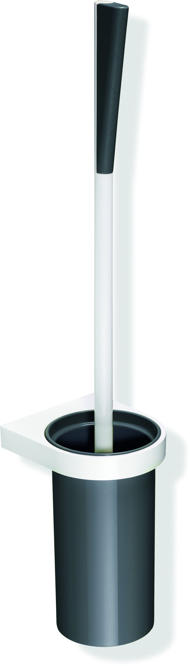 Hewi System 800 K Toilettenbürstengarnitur 800.20.2009992 Behälter Kunststoff, Halter und Bürstenstiel reinweiß, anthrazitgrau