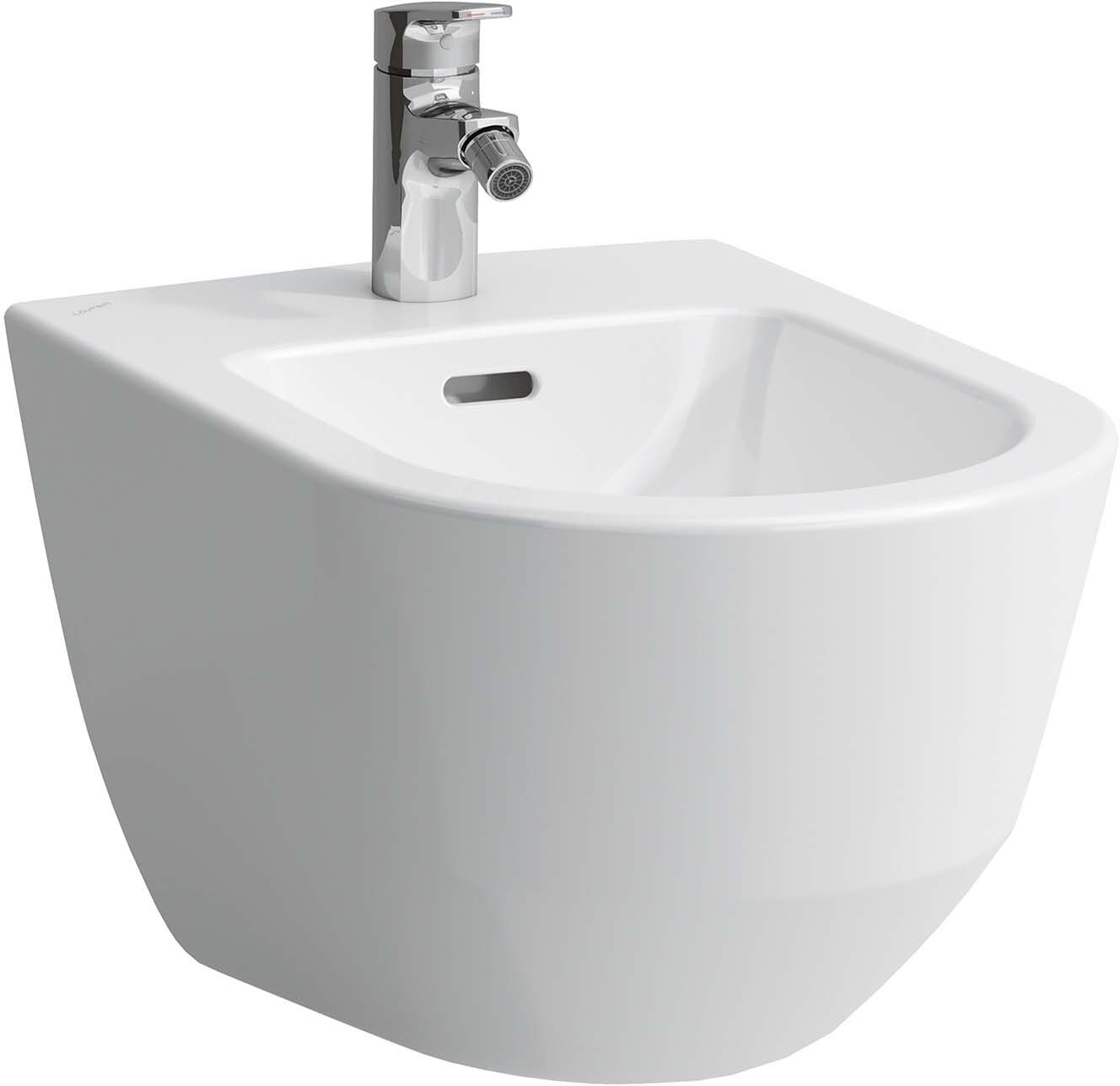 LAUFEN Pro Wand-Bidet H8309520183041 36x53cm, Ausladung 53cm, Eckventile außenliegend, bahamabeige