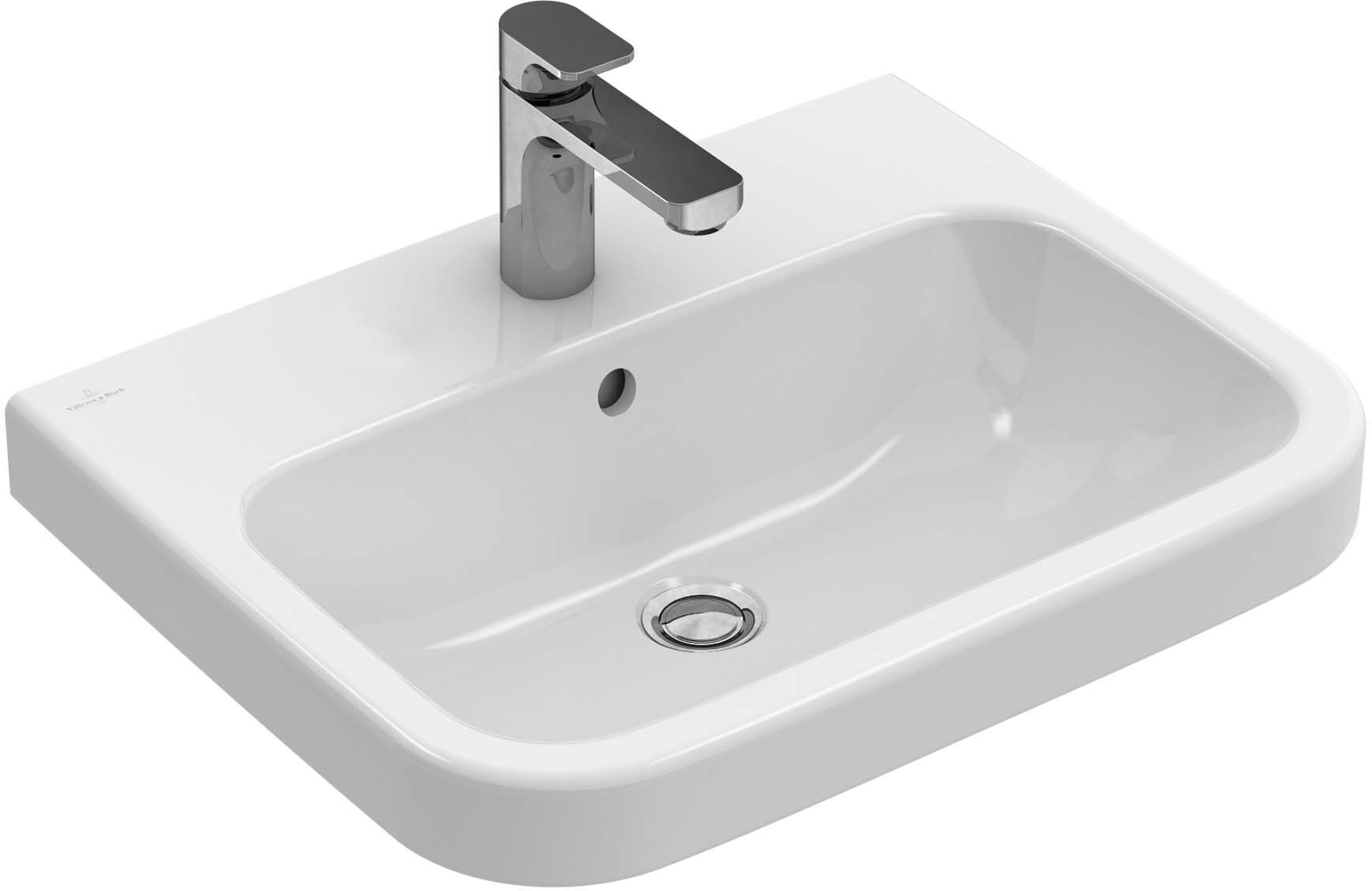 Villeroy und Boch Villeroy & Boch Architectura Waschtisch 41886G01  60x47cm, weiß, mit Hahnloch und Überlauf