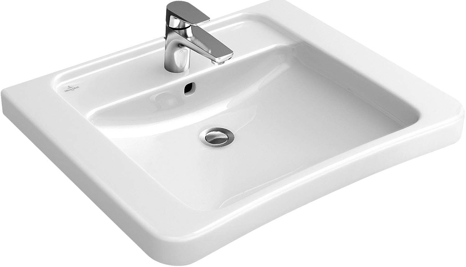 Villeroy und Boch Villeroy & Boch ViCare Waschtisch 51786801 Vita, 65x55 cm, weiss, ohne Überlauf, mit Hahnloch