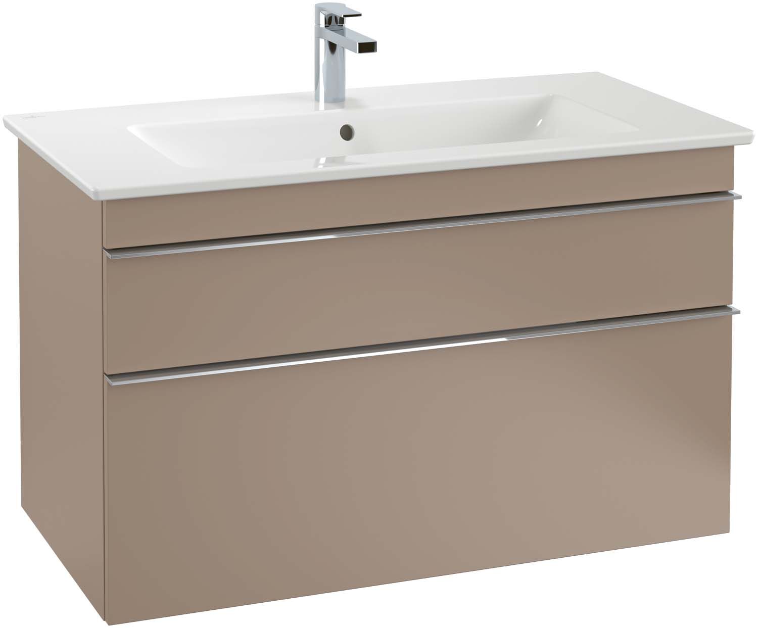 Villeroy und Boch Venticello Waschtisch-Unterschrank A92501VG 75,3 x 59 x 50,2 cm, Griff Chrom, truffle grey