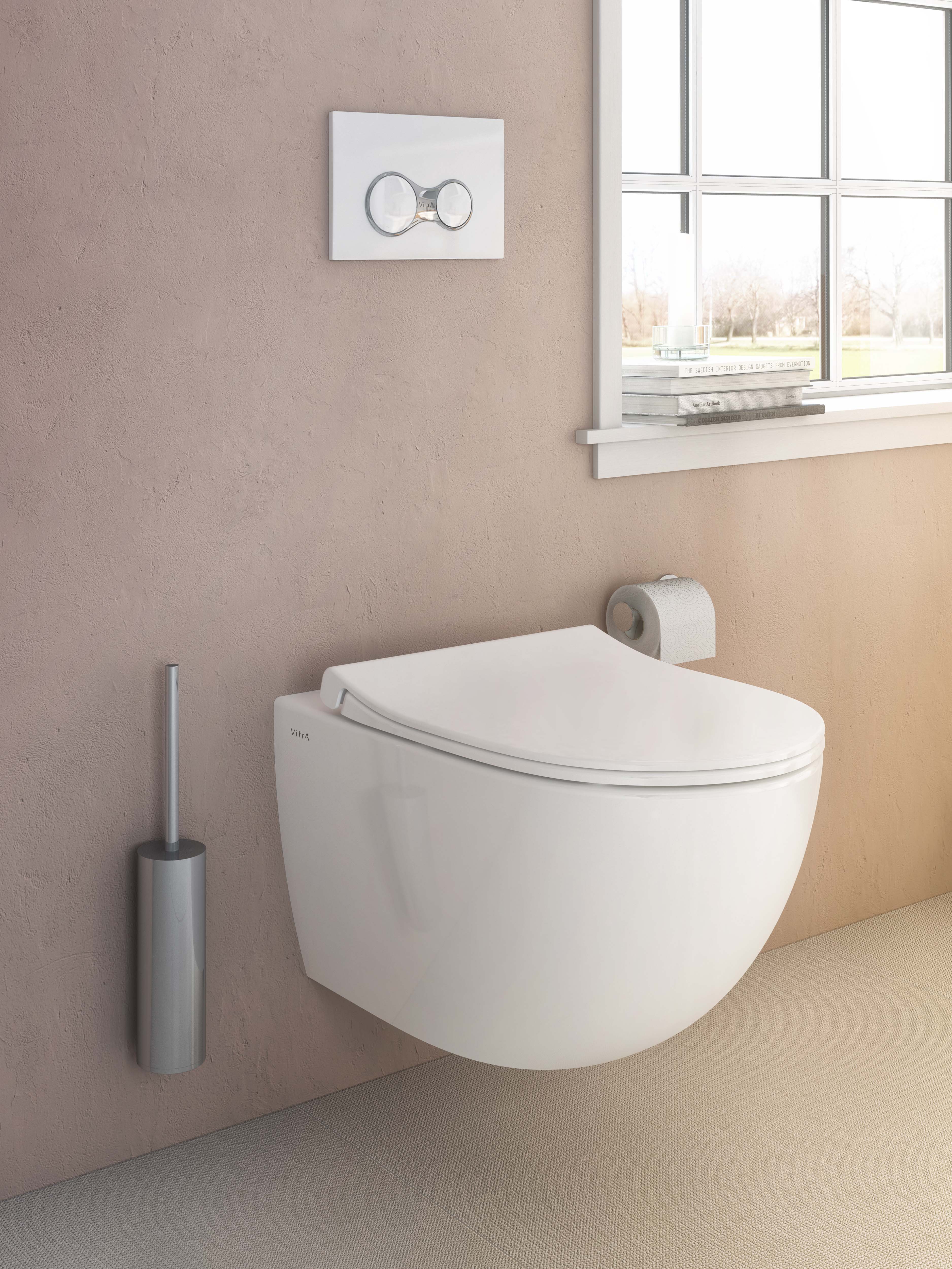 VitrA Sento flush 2.0 Wand WC 7748B0030075 weiß, 36,5x54cm, 3/6 l, ohne Spülrand, Tiefspüler