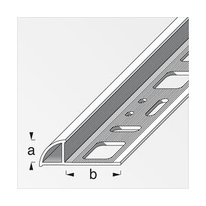 alfer Viertelkreisprofil Aluminium Chrom-Optik