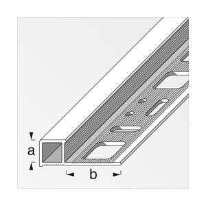 alfer Quadratprofil Aluminium eloxiert poliert Chrom Optik