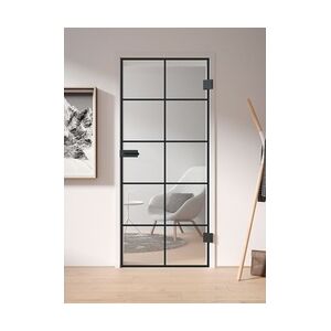 Ambiente Home Ambiente Glas-Drehtür Black Loft Klarglas DIN rechts, Dekor S 76/20 ESG