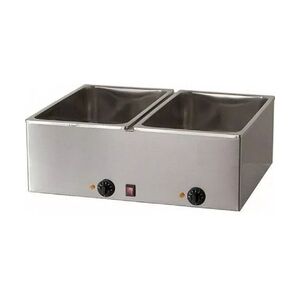 Bain Marie - AMITEK BM221 - 230 V - 1000 + 1000W Leistung - 2 Wannen