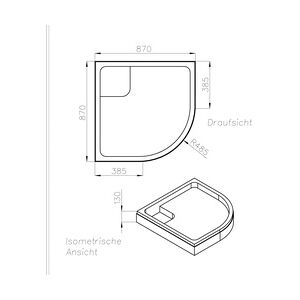 Ottofond Wannenträger Primo 870 x 870 mm