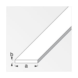 alfer Flachprofil Aluminium eloxiert poliert Chrom-Optik