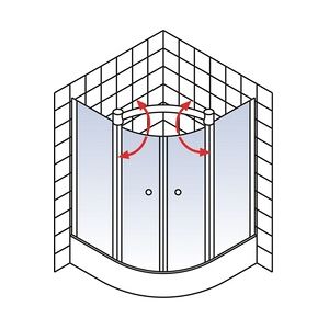 Schulte Runddusche 90 x 90 x 200 cm Garant