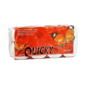 Toilettenpapier QUICKY - 2-lagig - hochweiß - 64 Rollen - 9,4 x 11 cm