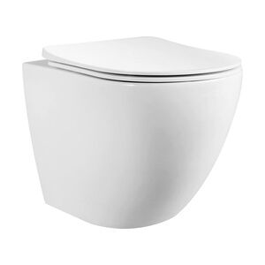 Primaster Wand WC spülrandlos Iota Tiefspüler weiß erhöht inkl. WC-Sitz