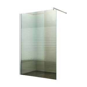 Duschabtrennung Walk-In Seitenwand Breite: 60 cm Glas: Gestreift