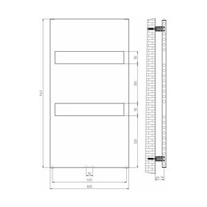 Schulte Badheizkörper Turin 114,3 x 60,5 cm 438 Watt