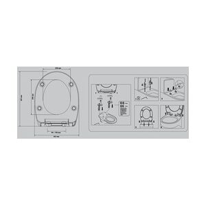 Primaster WC-Sitz mit Absenkautomatik Flaschenpost weiß