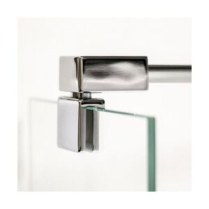 Breuer Europa Design Glaswand zu Duschtür 90 x 200 cm, links, alu chromeffekt, Klarglas hell