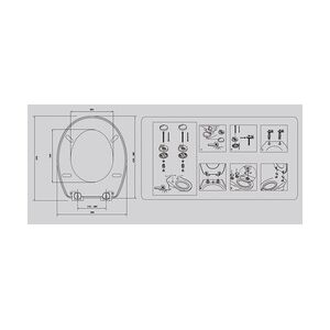 Primaster WC-Deckel mit Absenkautomatik White Wood weiß