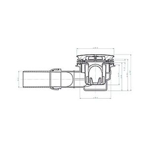 Schulte Ablauf für Duschwanne Edelstahl senkrecht  9 cm