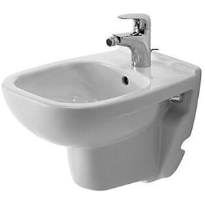 Wand-Bidet compact d-code mit Überlauf, Hahnlochbank, 350 x 480 mm, 1 Hahnloch weiß 2237150000 - Duravit