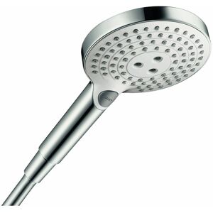 Hansgrohe Handbrause Raindance Select s 120 3jet, 26530400, Duschkopf mit 3 Strahlarten, Strahlartenumstellung per Select-Taste, QuickClean Antikalkfunktion,