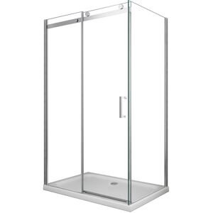 LANERI Rechteckige Duschkabine mit Anti-kalk h 190 mod. Cosmopolitan 90x100 cm Klarglas