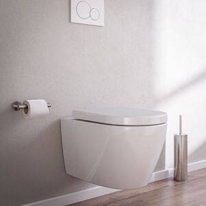 Bernstein - Spülrandloses Wand-Hänge wc B-8030R Weiß - mit Nano-Beschichtung - inkl. Softclose-Deckel Mit Standard LED-Nachtlicht