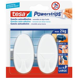 Tesa E3/47091 Tessa PowerStrips bis zu 2 kg Ovalado Blanco 58013