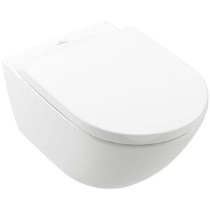 Villeroy & Boch Villeroy&boch - Tiefspül-WC Subway 3.0 370x560x360mm Oval wandhängend Abgang waagerecht mit TwistFlush, Weiß Alpin