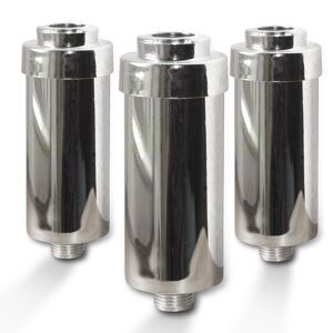 3x Duschfilter FitAqua chrom Wasserfilter zum Wohle Ihrer Haut BPA-frei