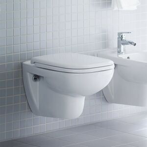 Duravit D-Code Wand-Tiefspül-WC Set, mit WC-Sitz, 45700900A1,