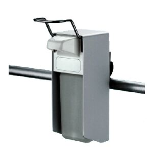 Gelzenleuchter GmbH UNIversal-Spender aus eloxiertem Aluminium, für Rohrrahmen Ø 20–35 mm, kurzer Bedienungshebel für 1000 ml - Flaschen