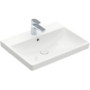 Villeroy & Boch Waschtisch Avento 4158 600x470mm 1 Hahnloch, mit Überlauf, WeißAlpin 41586001