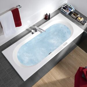 Villeroy & Boch Loop & Friends Oval Duo-Badewanne 180 x 80 cm, Special Combi Pool Active, Technik Position 2, mit Trio Ablaufgarnitur