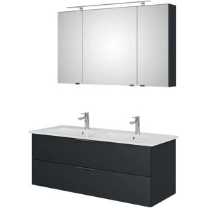 Steinkamp Living 2.0 / Villeroy & Boch Venticello CeramicPlus Badmöbel Set 130 cm mit Spiegelschrank, 3 Drehtüren