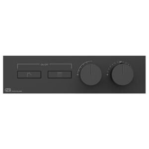 Gessi HI-FI, Fertigmontageset für 3/4 Hochleistungs-Unterputz-Thermostat mit Tasten-Bedienung nur zur horizontalen Montage, 2 separate Ausgänge, 63012, Farbe: Chrom