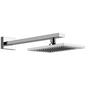 Gessi Rettangolo Antikalk-Kopfbrause 216x140 mm, mit Gelenk und Wandarm, 1/2 Anschluss, 20148, Farbe: Finox Optik