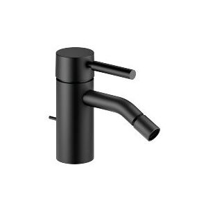 Dornbracht Bidet-Einhandbatterie, mit Ablaufgarnitur, Ausladung 125 mm, Farbe: Schwarz Matt