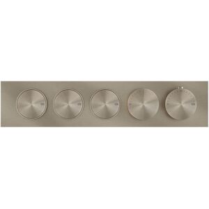 Gessi Origini  Fertigmontageset Hochleistung-Thermostat mit Tasten-Bedienung, 3-Wege, Horizontale/Vertikale Wandmontage, 66224, Farbe: Chrom