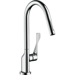 Hansgrohe Axor Citterio Einhebel-Küchenmischer 250, Ausziehbrause Eco, 39832, Farbe: Stainless Steel Optic