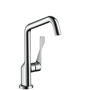 Hansgrohe Axor Citterio Einhebel-Küchenmischer 260, Schwenkauslauf Eco, 39853, Farbe: Polished Black Chrome